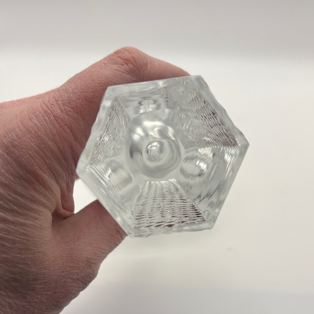 Pr of VTG Ceska Crystal Hexagon Stem Cocktail Glasses - Picture 5 of 6